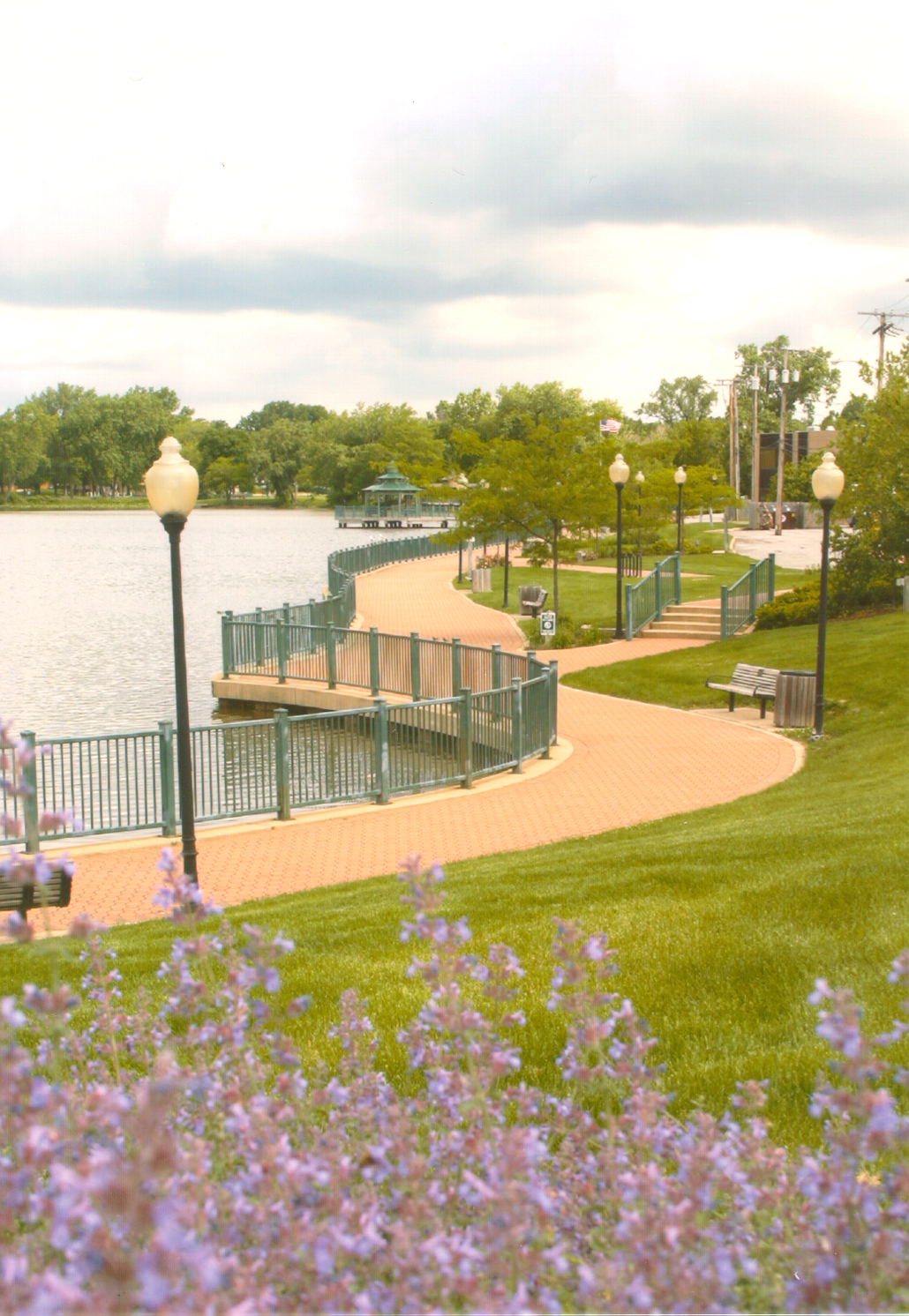 Lakefront park in Hobart, Indiana